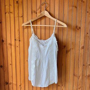 Mine White Floral Tank